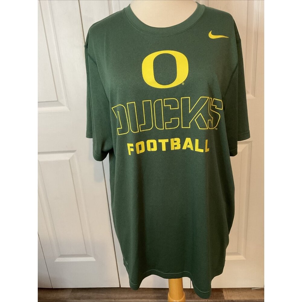 Nike Green Dri-Fit‎ Oregon Ducks Football Tee Shirt Size Large